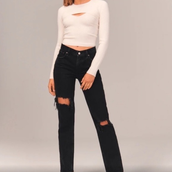 Abercrombie & Fitch Denim - ABERCROMBIE & FITCH Low Rise 90’s Straight Jeans “25 Regular”
